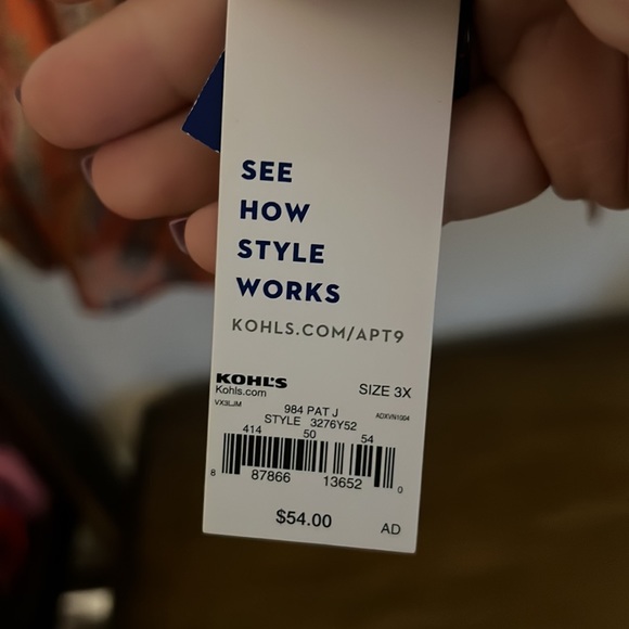 Apt. 9 Plus Size Paisley Bohemian Peasant Top & Cami - Picture 4 of 7